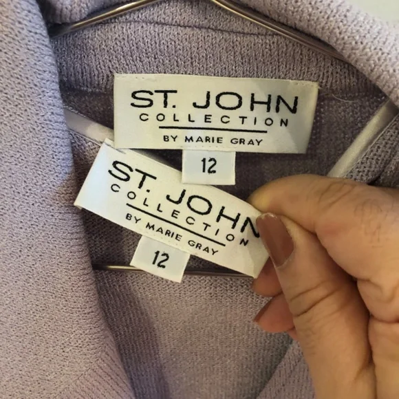 Absolutely gorgeous St. John 3 piece pants suit in light purple - Picture 2 of 12